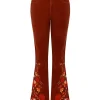 New Joe Browns Extraordinary Embroidered Cord Trousers Rust