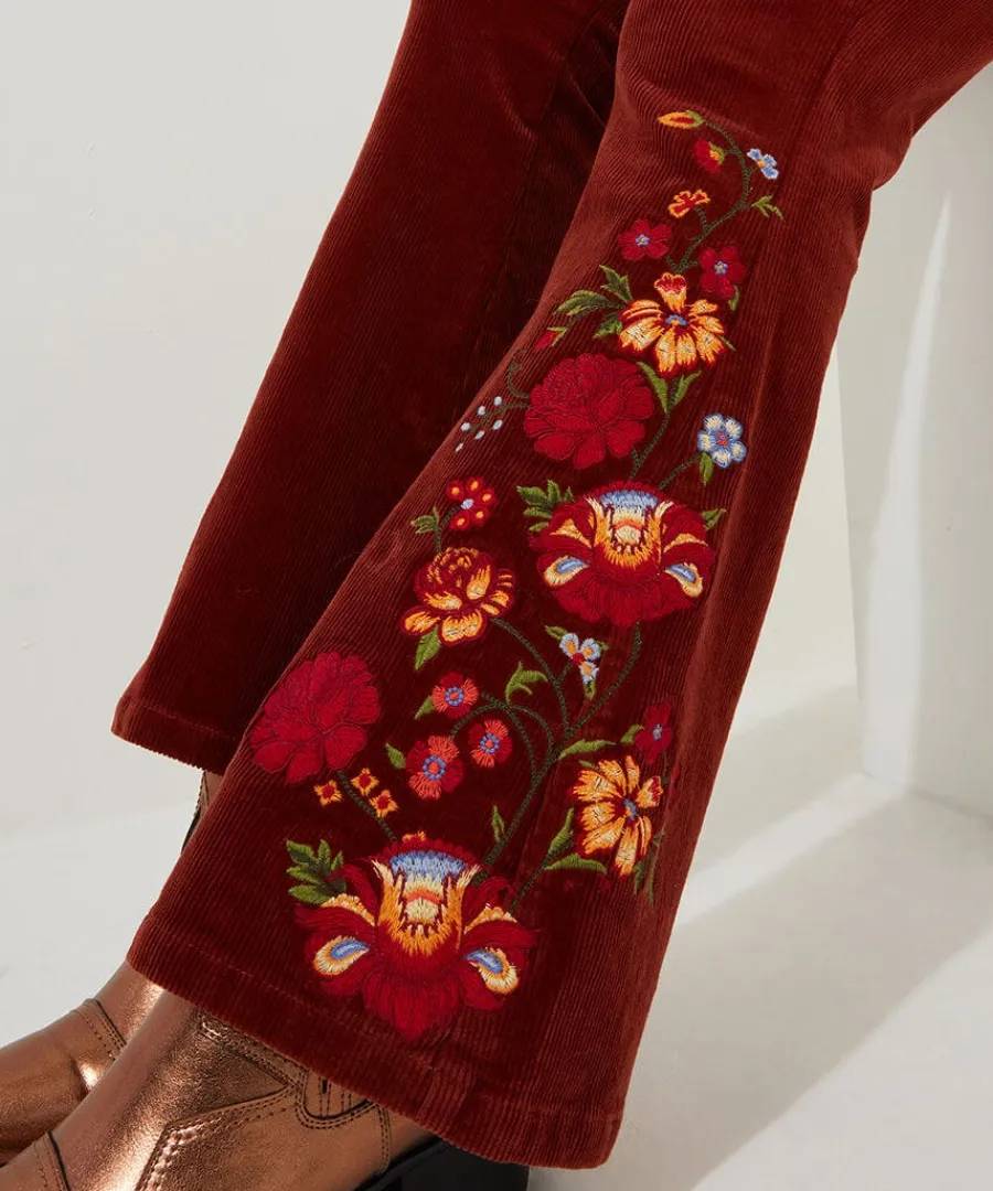 extraordinary_embroidered_2.webp New Joe Browns Extraordinary Embroidered Cord Trousers Rust
