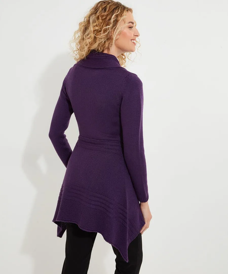 fabulous_buckle_cardigan_2.webp Sale Joe Browns Fabulous Buckle Cardigan Purple