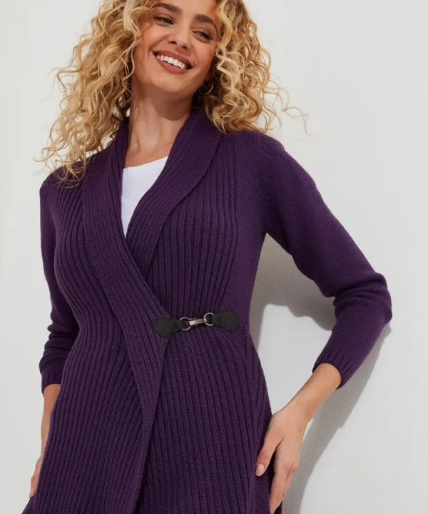 Sale Joe Browns Fabulous Buckle Cardigan Purple