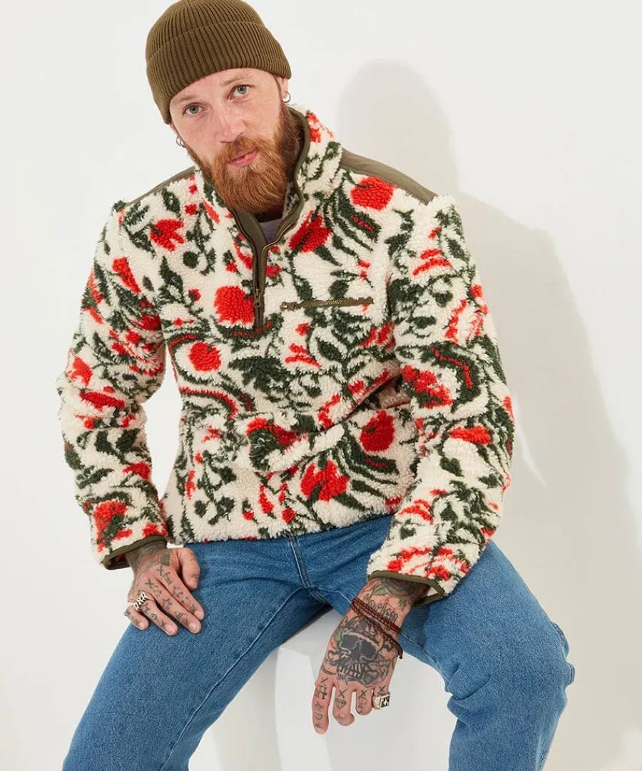 fabulous_floral_fleece_3.webp Sale Joe Browns Fabulous Floral Fleece Cream