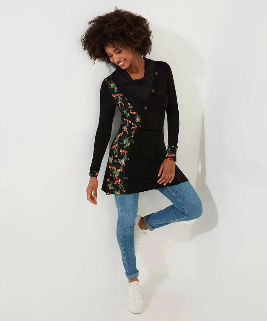 fabulous_foxes_jersey_tun_1.webp Fashion Joe Browns Fabulous Foxes Jersey Tunic Black