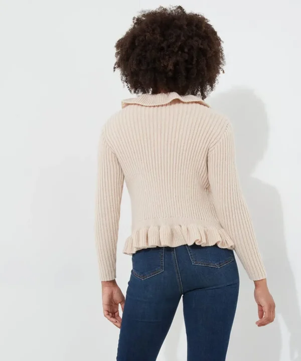 Cheap Joe Browns Fabulous Frill Cardigan Cream