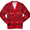 Cheap Joe Browns Fairisle Knit Cardigan Red
