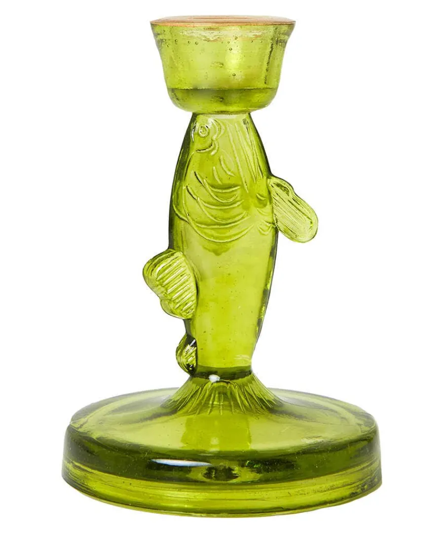 fantastic_fish_glass_cand_0.webp Flash Sale Joe Browns Fantastic Fish Glass Candle Holder Green
