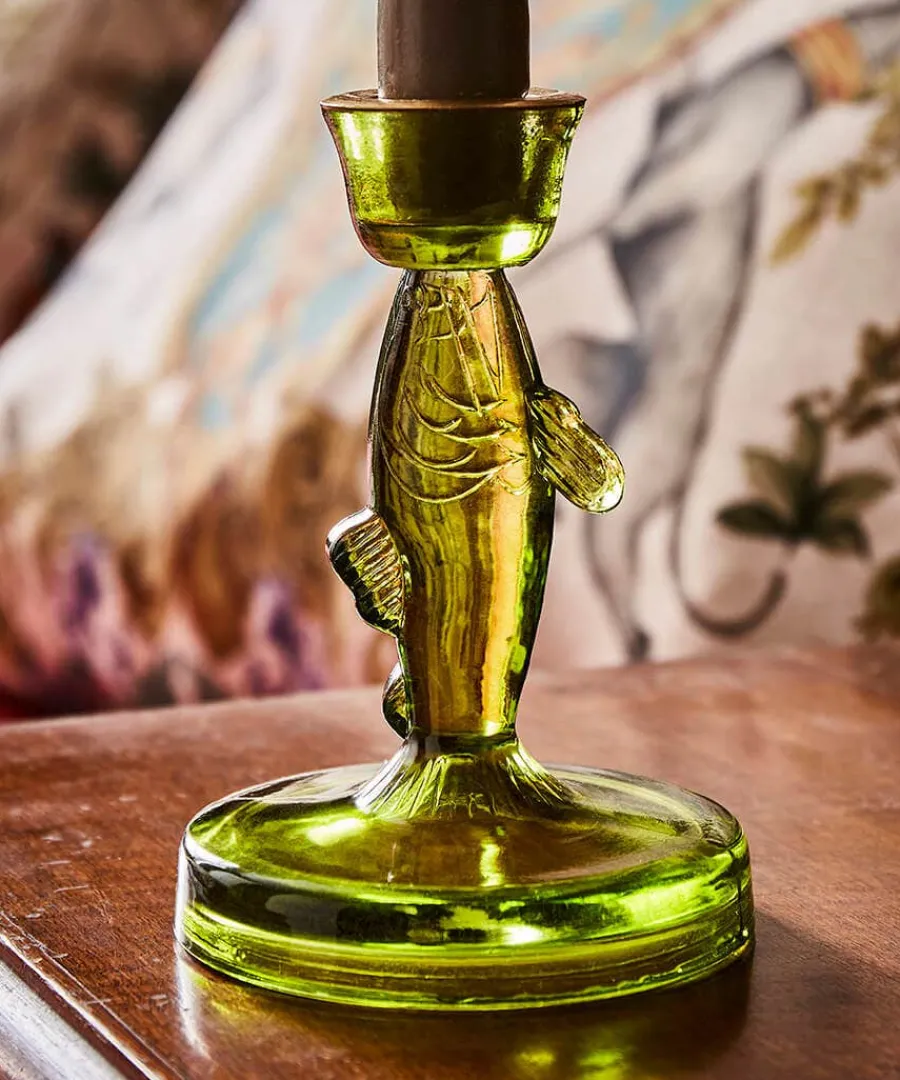 fantastic_fish_glass_cand_1.webp Flash Sale Joe Browns Fantastic Fish Glass Candle Holder Green