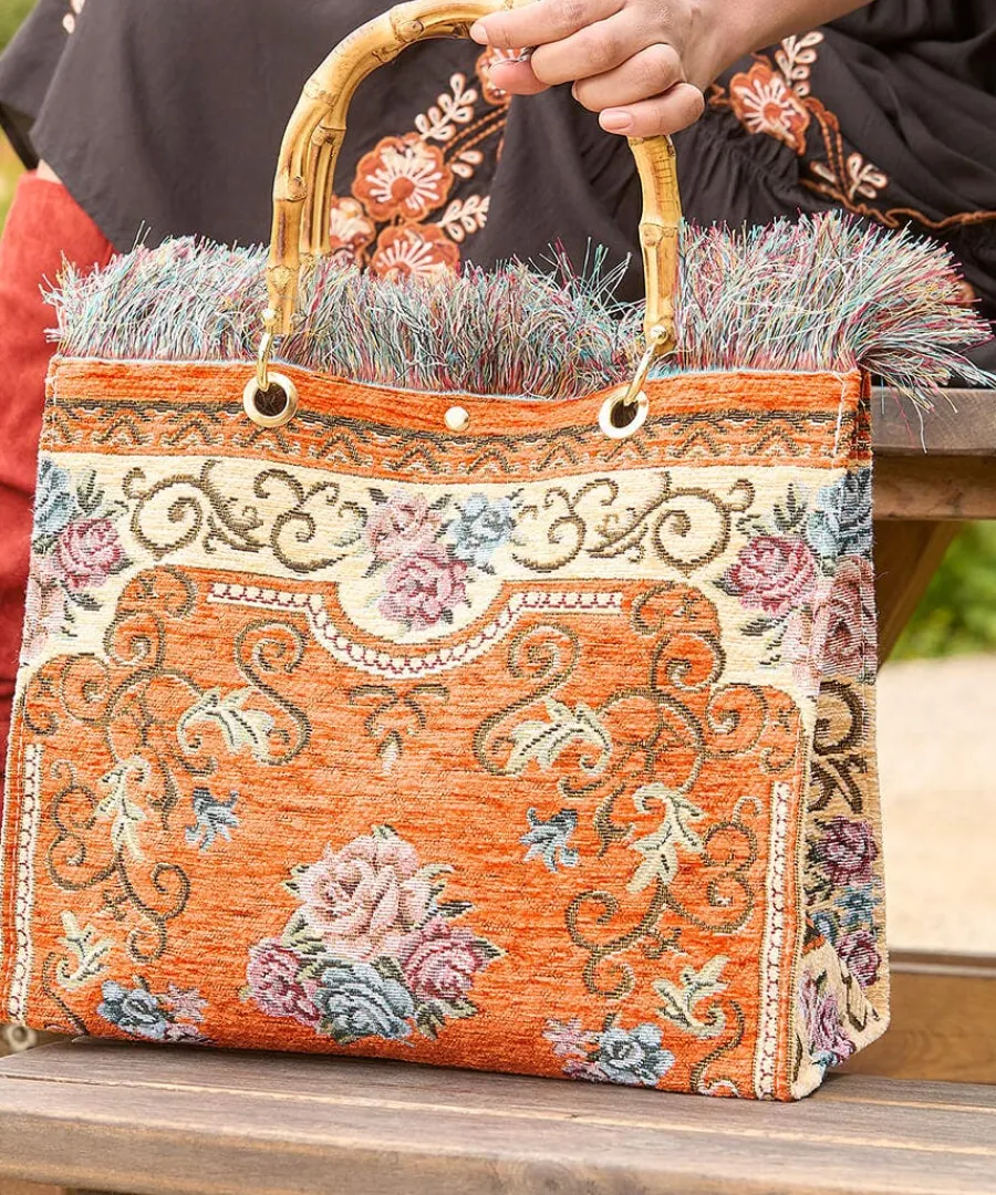 fascinating_bamboo_carpet_4.webp Outlet Joe Browns Fascinating Bamboo Carpet Bag Orange