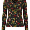 Cheap Joe Browns Feeling Festive Jersey Wrap Top Black