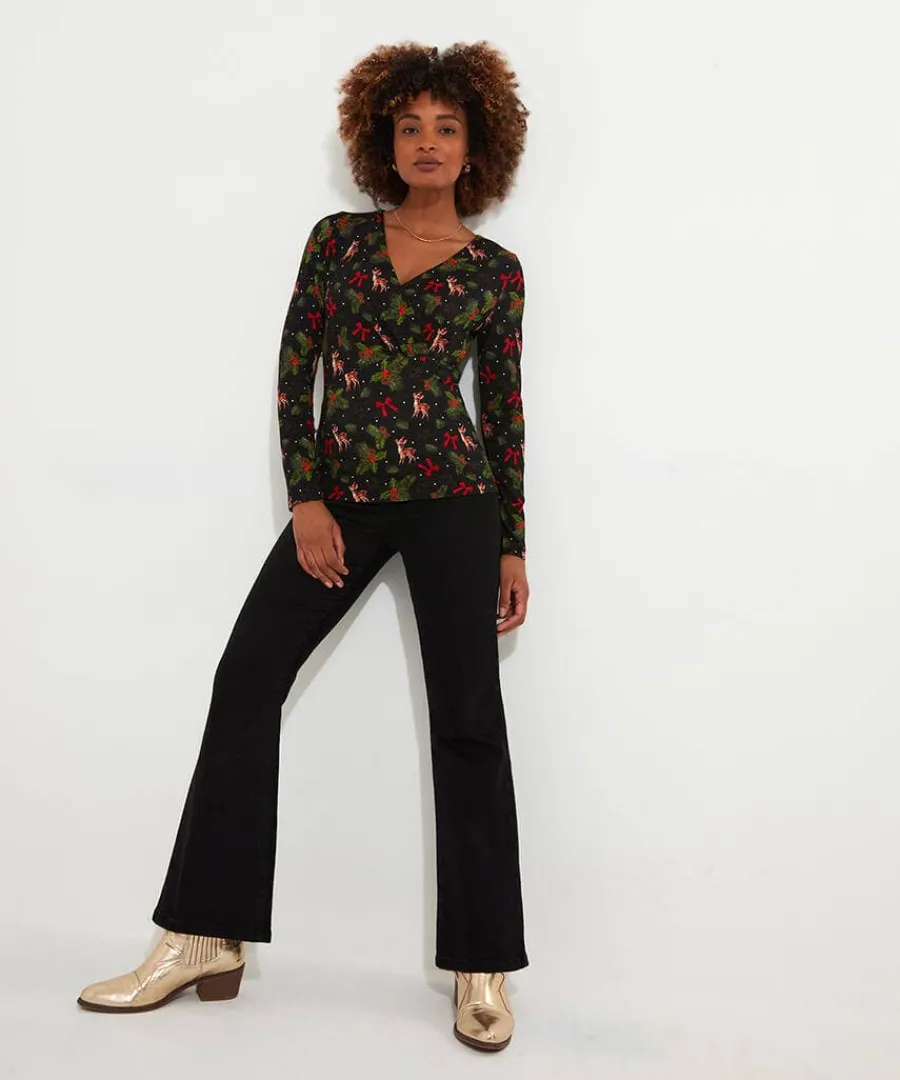 feeling_festive_jersey_wr_2.webp Cheap Joe Browns Feeling Festive Jersey Wrap Top Black