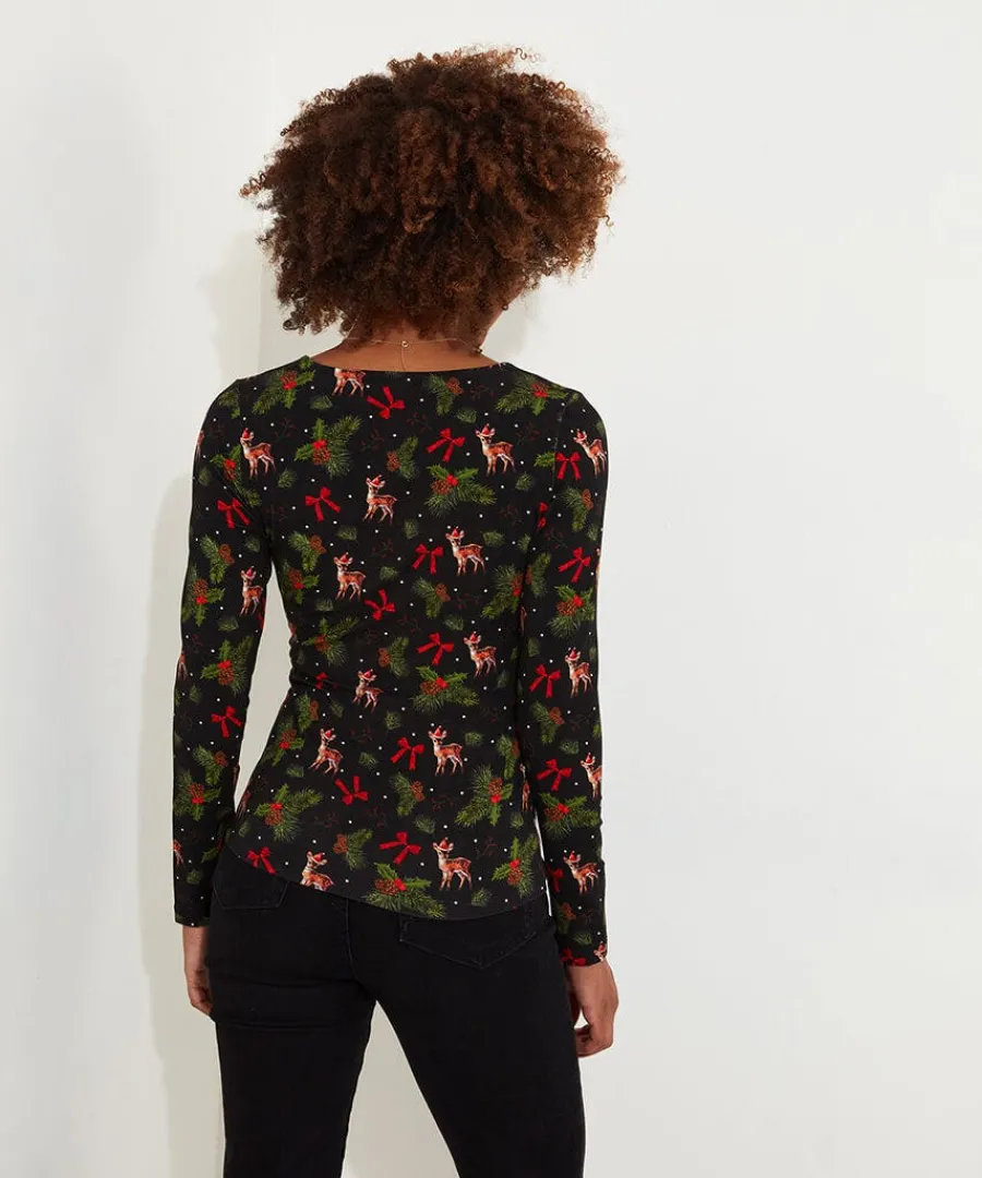 feeling_festive_jersey_wr_3.webp Cheap Joe Browns Feeling Festive Jersey Wrap Top Black
