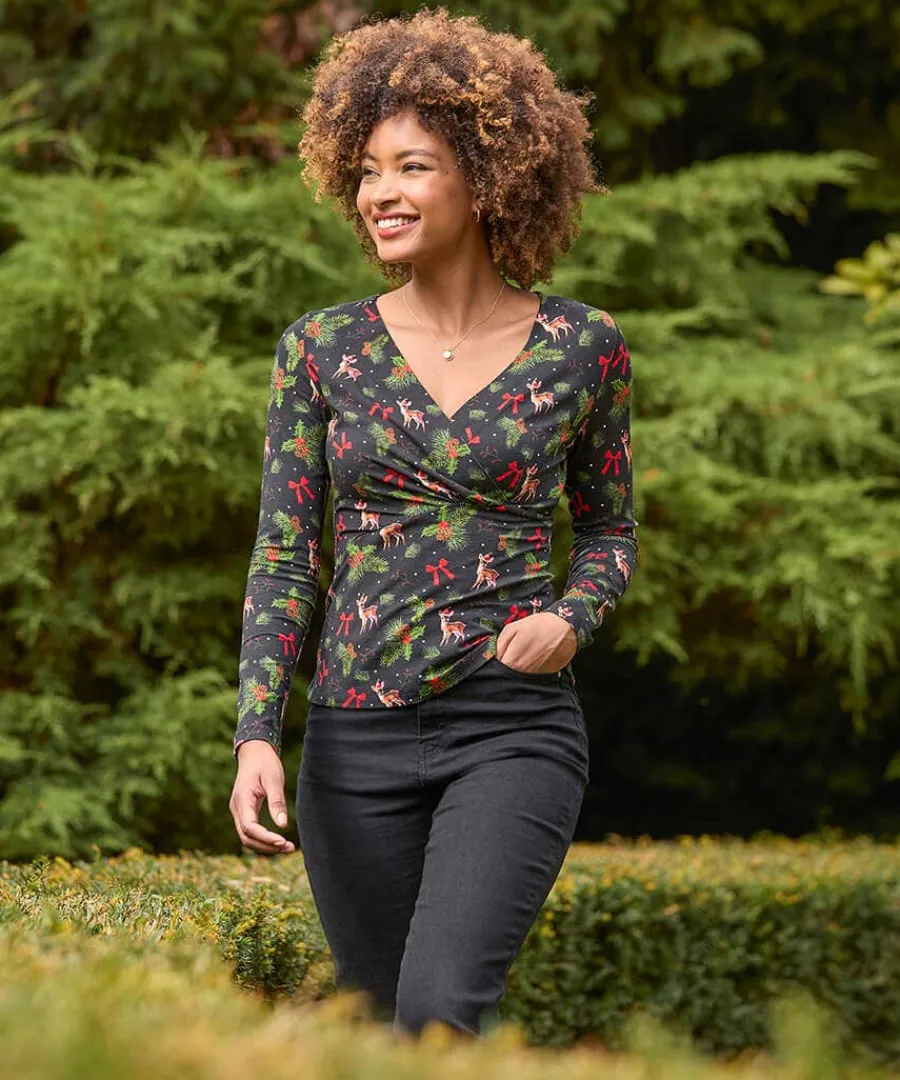 feeling_festive_jersey_wr_5.webp Cheap Joe Browns Feeling Festive Jersey Wrap Top Black