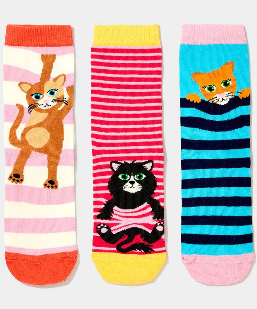 feline_good_cat_odd_socks_1.webp Hot Joe Browns Feline Good Cat Odd Socks Multi