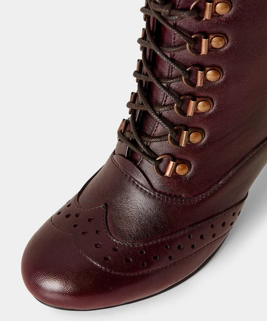 fenchurch_leather_ankle_b_3.webp Outlet Joe Browns Fenchurch Leather Ankle Boots Burgundy
