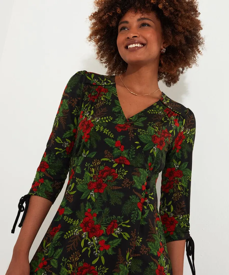 festive_flora_jersey_dres_2.webp Outlet Joe Browns Festive Flora Jersey Dress Black