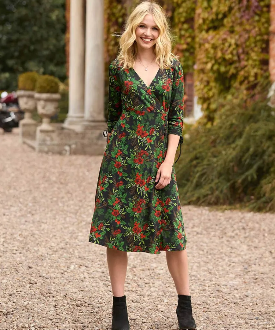 festive_flora_jersey_dres_5.webp Outlet Joe Browns Festive Flora Jersey Dress Black