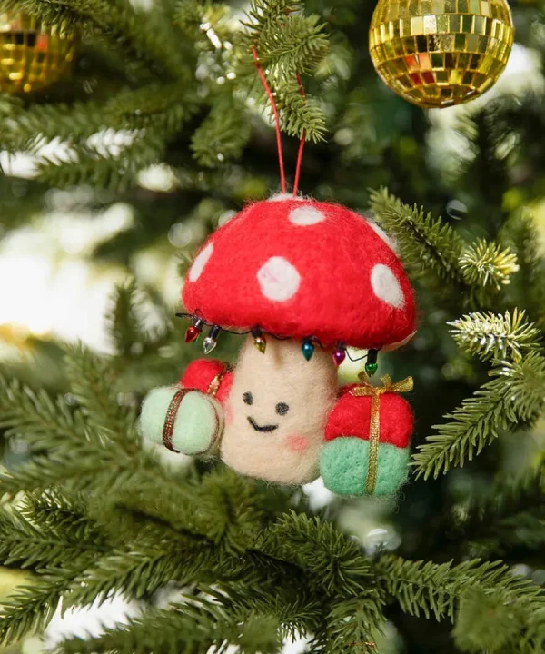 Online Joe Browns Festive Fungi Hanging Christmas Decoration Red