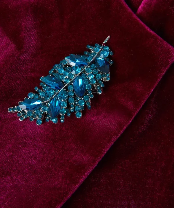 Store Joe Browns Float In Elegance Feather Brooch Blue