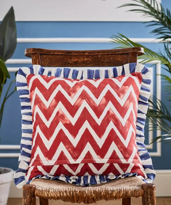 Clearance Joe Browns Floral Vivid Vase Reversible Cushion Blue