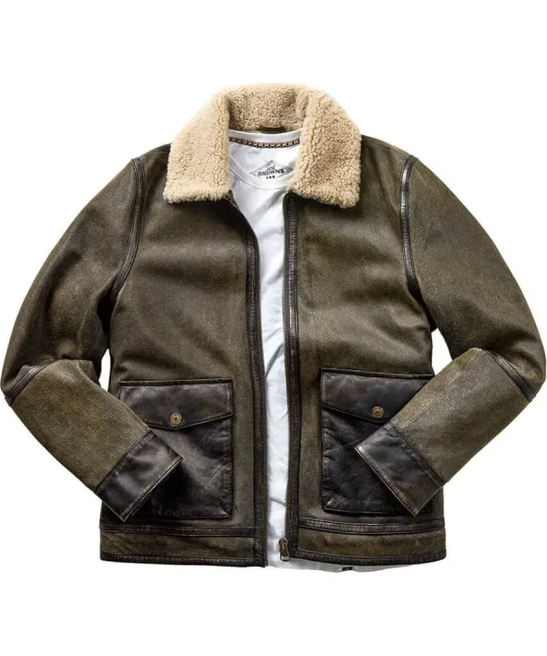 Outlet Joe Browns Flying High Leather Jacket Brown