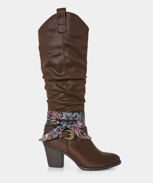Cheap Joe Browns Free Spirit Bandana Boots Brown