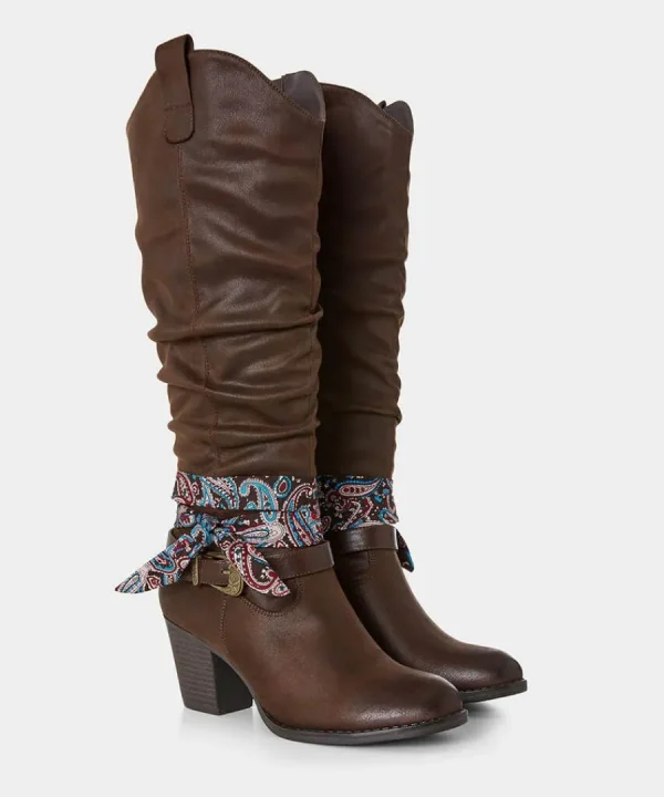Cheap Joe Browns Free Spirit Bandana Boots Brown