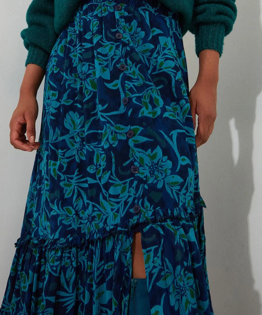 freya_floral_skirt_2.webp New Joe Browns Freya Floral Skirt Blue
