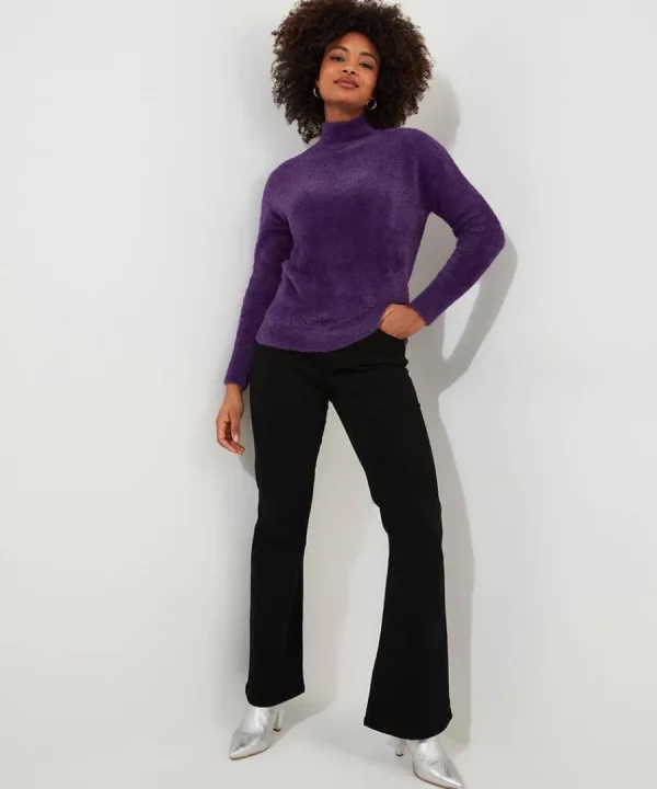 Outlet Joe Browns Fun And Fluffy High Neck Jumper Purple