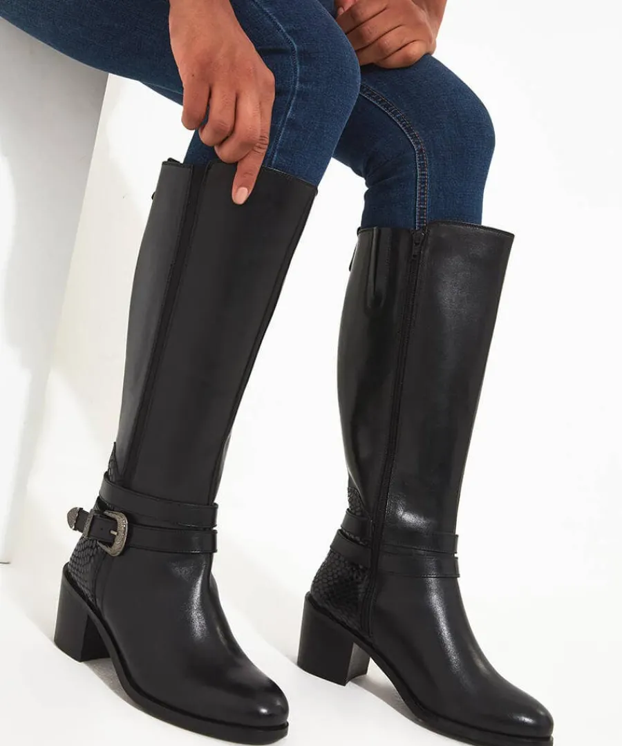 gigi_premium_leather_ride_1.webp Outlet Joe Browns Gigi Premium Leather Rider Boots Black