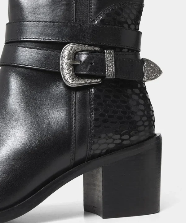 Outlet Joe Browns Gigi Premium Leather Rider Boots Black