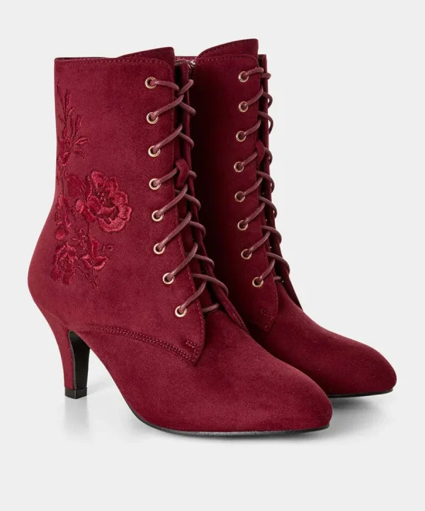 Sale Joe Browns Giselle Lace Up Boots Red