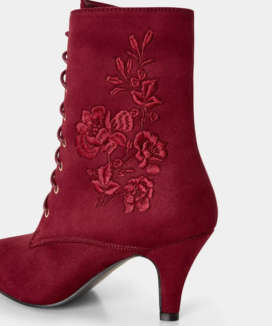 giselle_lace_up_boots_3.webp Sale Joe Browns Giselle Lace Up Boots Red