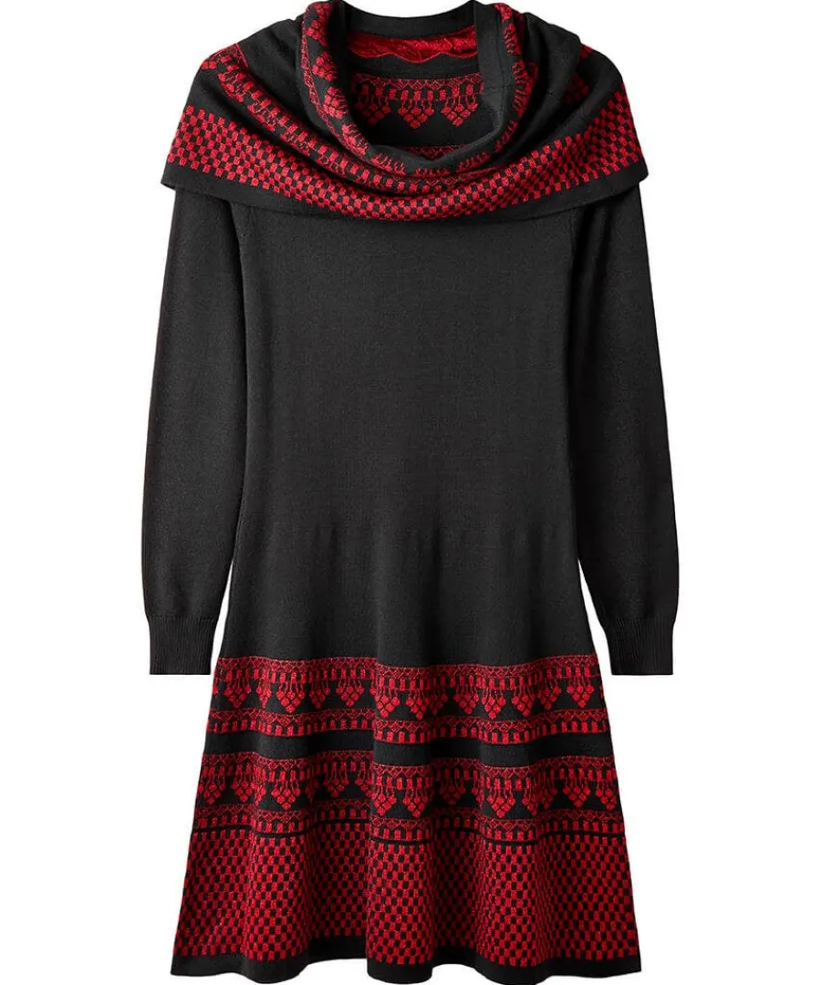 glamorous_glitter_knit_dr_0.webp Fashion Joe Browns Glamorous Glitter Knit Dress With Snood Black
