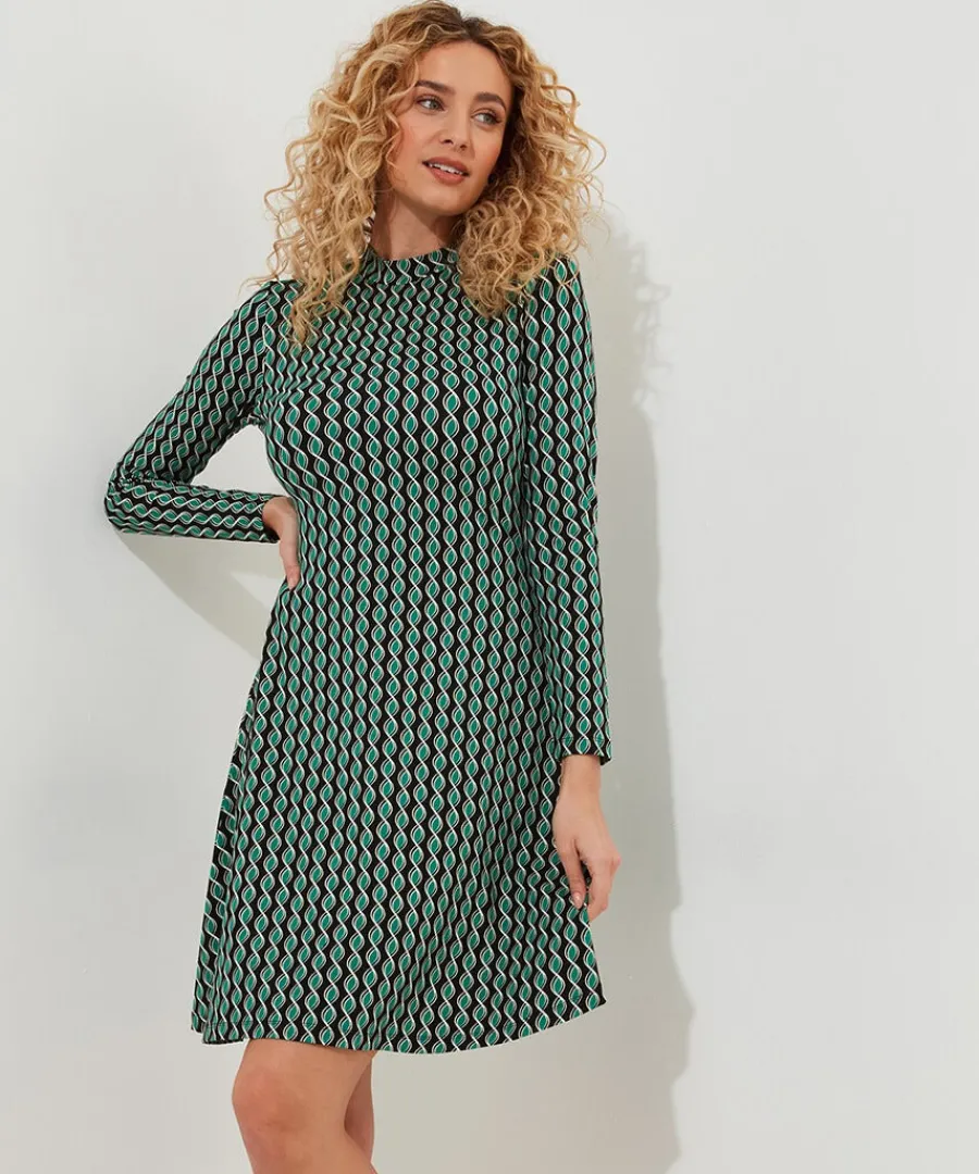gorgeous_geo_jersey_dress_1.webp Fashion Joe Browns Gorgeous Geo Jersey Dress Green