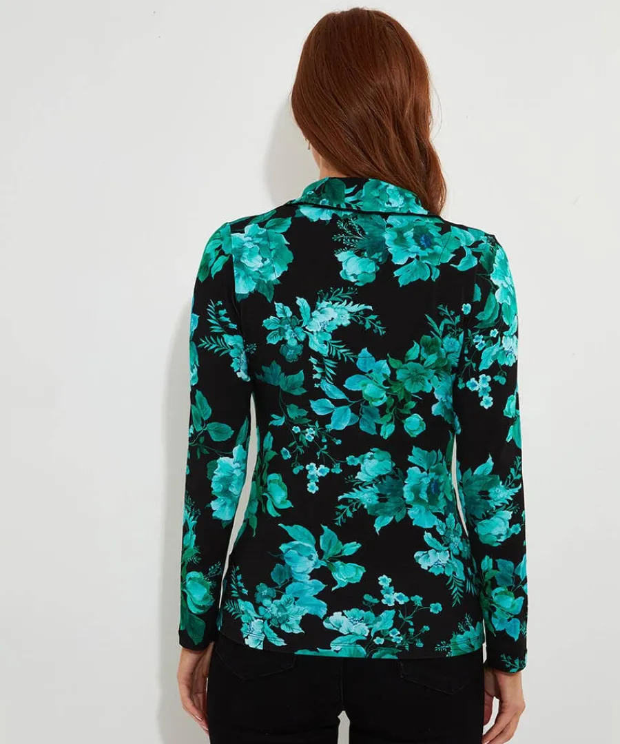 hallie_jersey_print_wrap__4.webp Fashion Joe Browns Hallie Jersey Print Wrap Top Black
