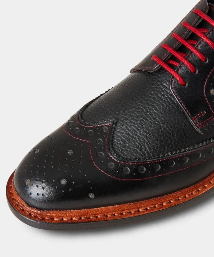 hand_lasted_leather_brogu_2.webp Online Joe Browns Hand Lasted Leather Brogues Black