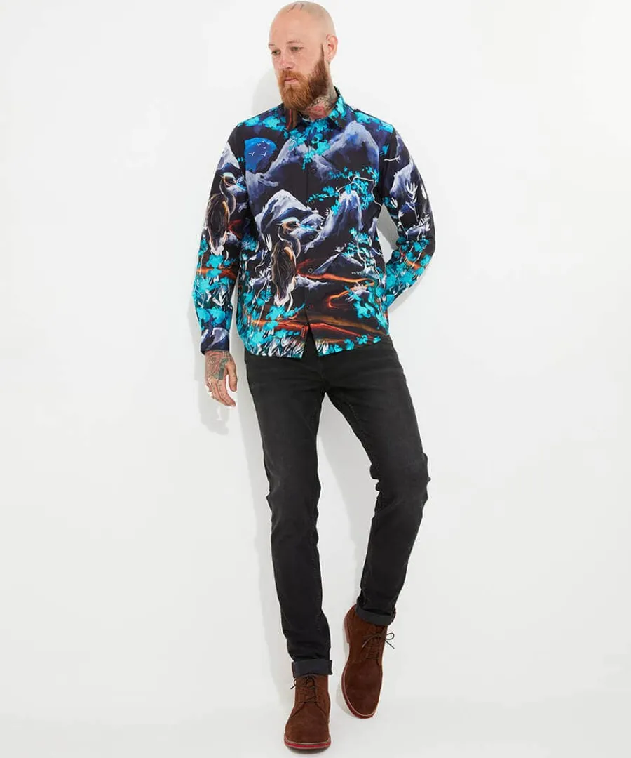 hand_painted_print_shirt_2.webp Best Sale Joe Browns Hand Painted Print Shirt Black