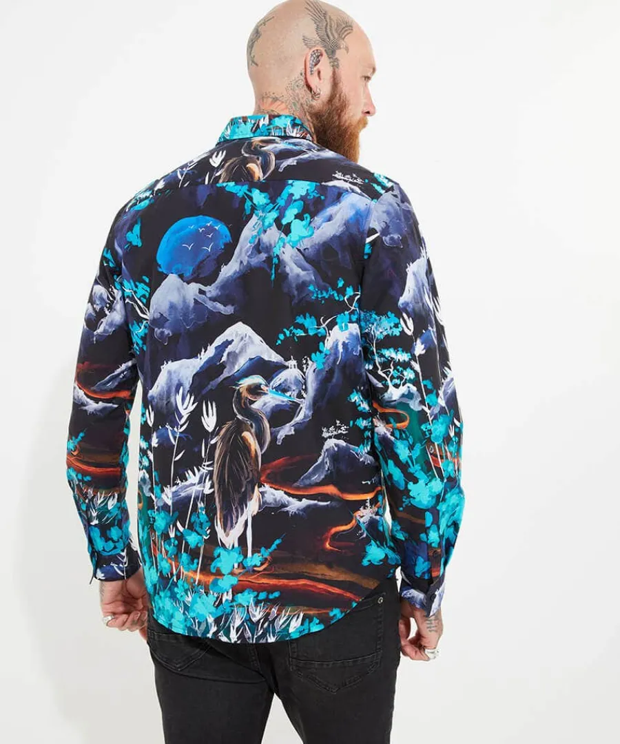 hand_painted_print_shirt_3.webp Best Sale Joe Browns Hand Painted Print Shirt Black