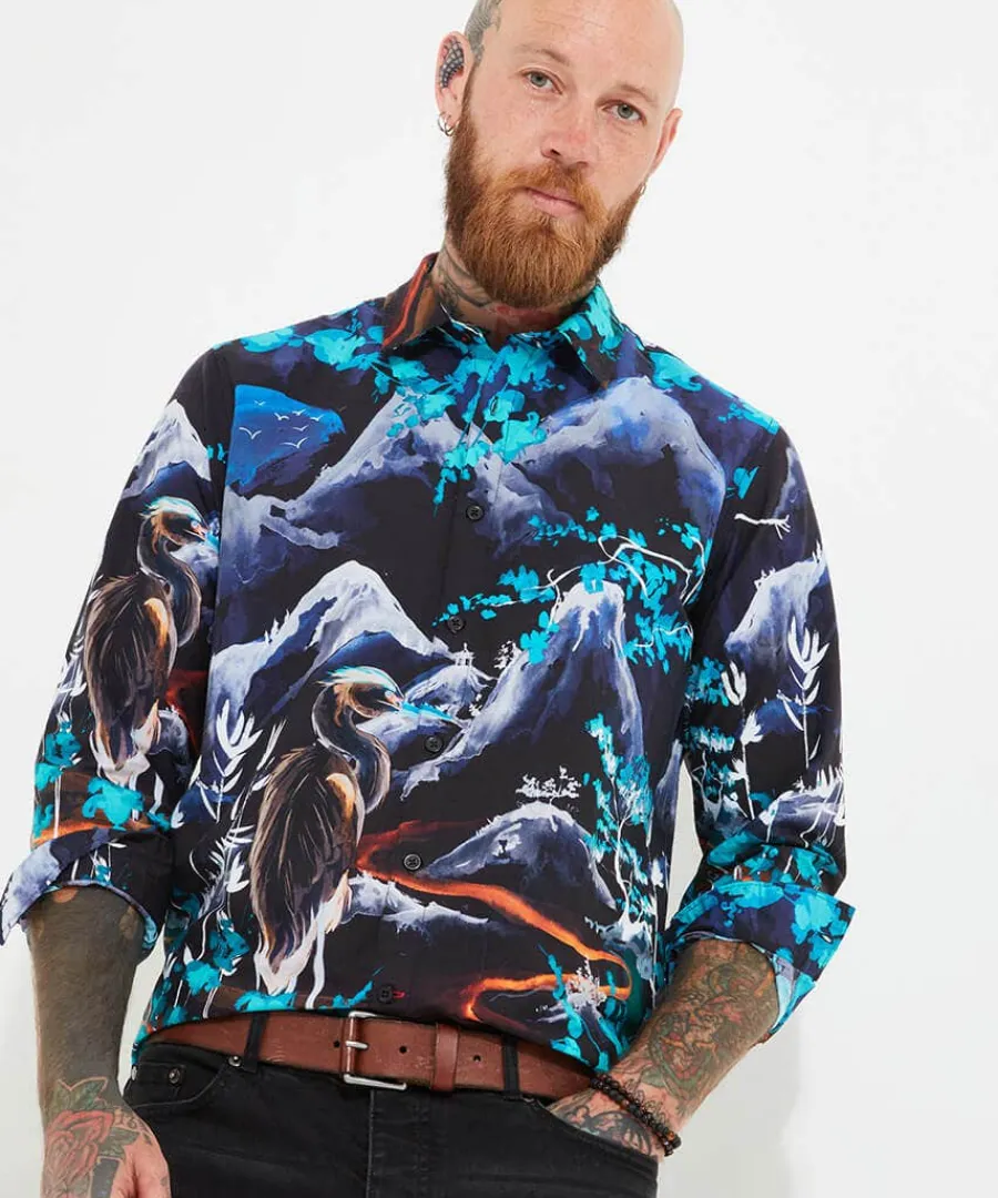 hand_painted_print_shirt_4.webp Best Sale Joe Browns Hand Painted Print Shirt Black