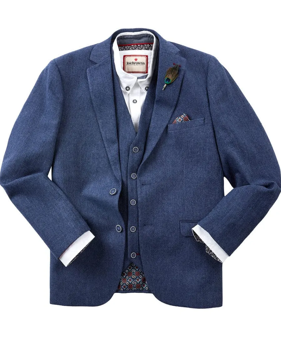 handsome_herringbone_blaz_0.webp New Joe Browns Handsome Herringbone Blazer Navy