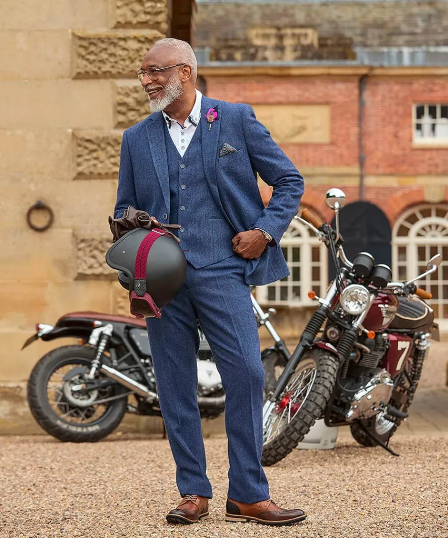 handsome_herringbone_blaz_1.webp New Joe Browns Handsome Herringbone Blazer Navy