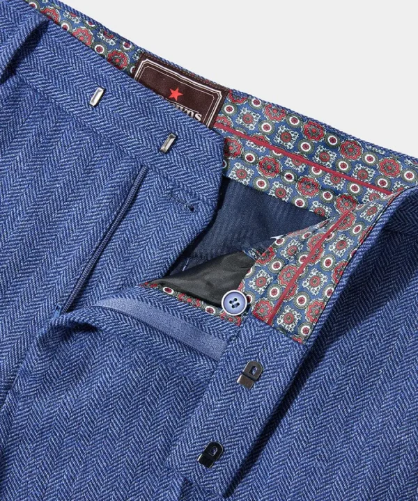 Fashion Joe Browns Handsome Herringbone Trousers Navy
