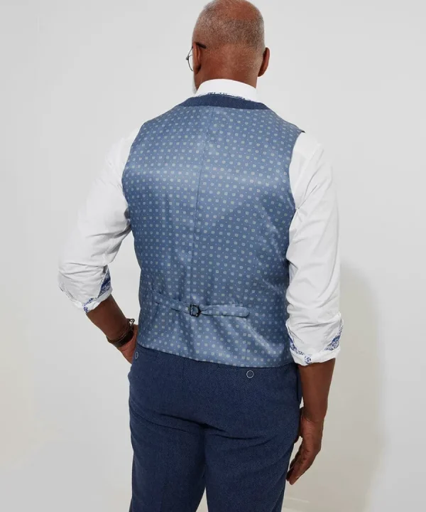 Online Joe Browns Handsome Herringbone Waistcoat Navy