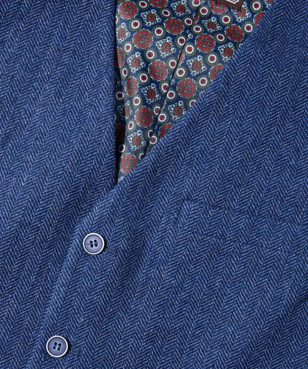 Online Joe Browns Handsome Herringbone Waistcoat Navy