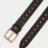 Sale Joe Browns Harness Stitched Leather Belt Black