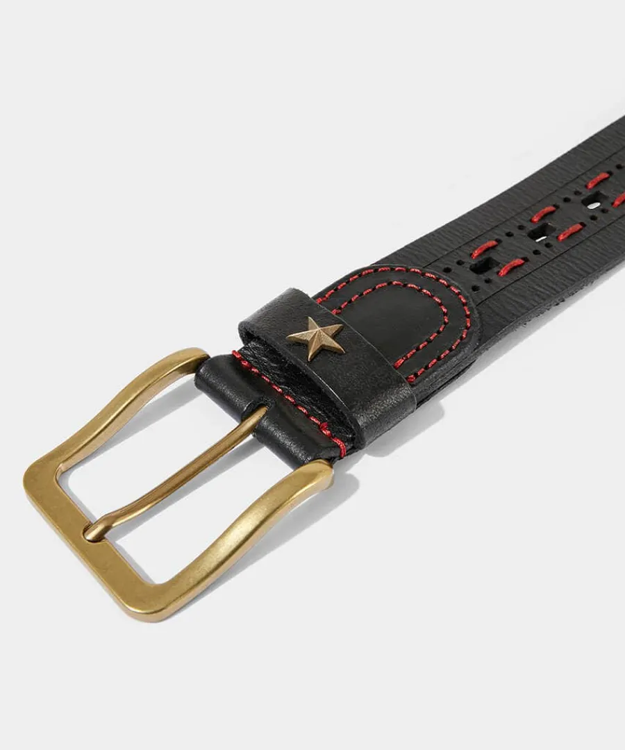 harness_stitched_leather__1.webp Sale Joe Browns Harness Stitched Leather Belt Black