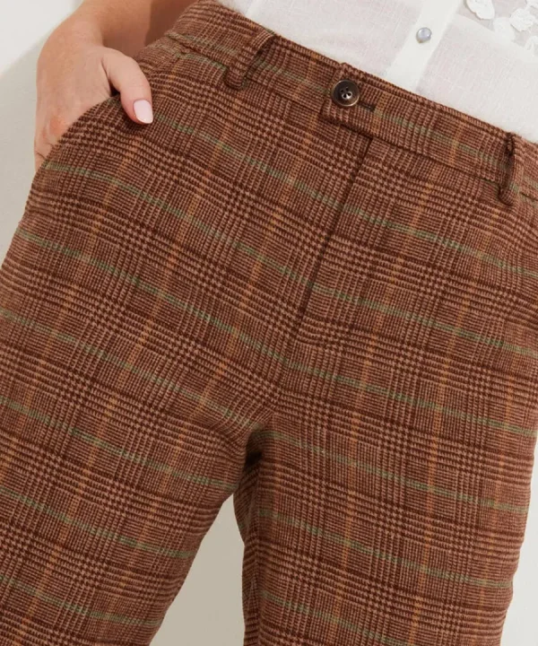 Shop Joe Browns Heritage Check Trousers Brown