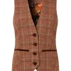 Clearance Joe Browns Heritage Check Waistcoat Brown