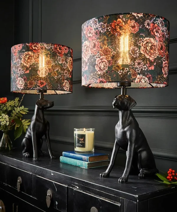 Outlet Joe Browns Highland Botanicals Set Of 2 Dog Lamps Black