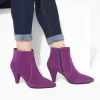 Outlet Joe Browns I'm Obsessed Suede Bootees Violet / Black