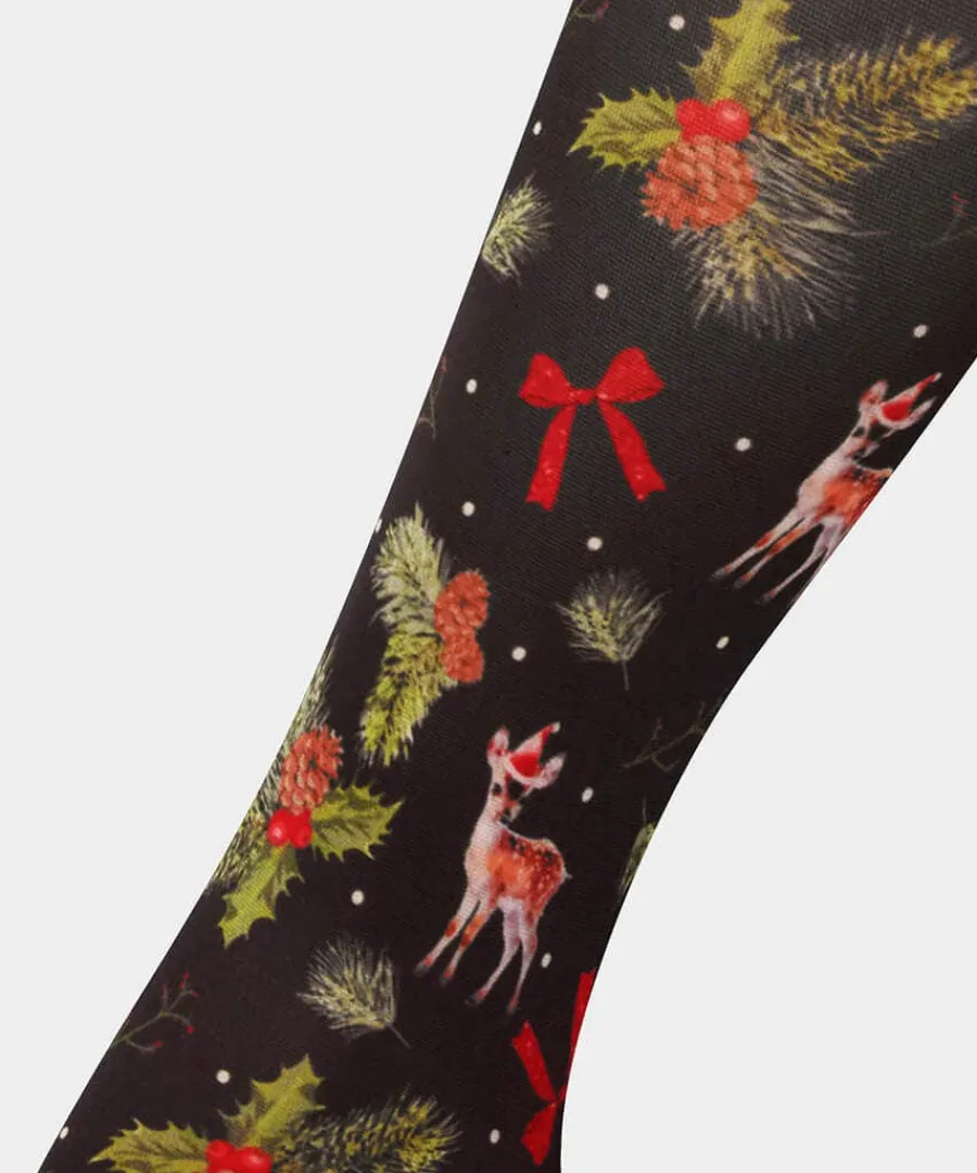 its_christmas_deer_printe_0.webp Best Sale Joe Browns It's Christmas Deer Printed Tights Multi
